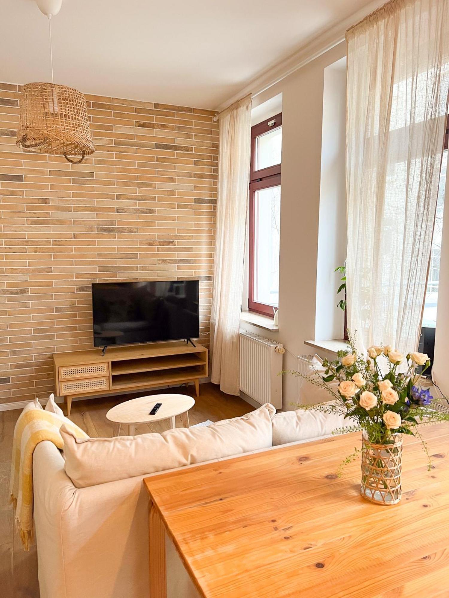 Wunderschoenes Terrassen-Appartement Leipzig Exterior foto